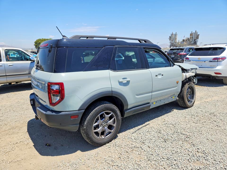 2023 Ford Bronco VIN 3FMCR9D92PRD02623 COPART salvage auction — FRONT END, Ca - Salvage Certificate, sold $8,400 on 2026-07-02 (photo 3)