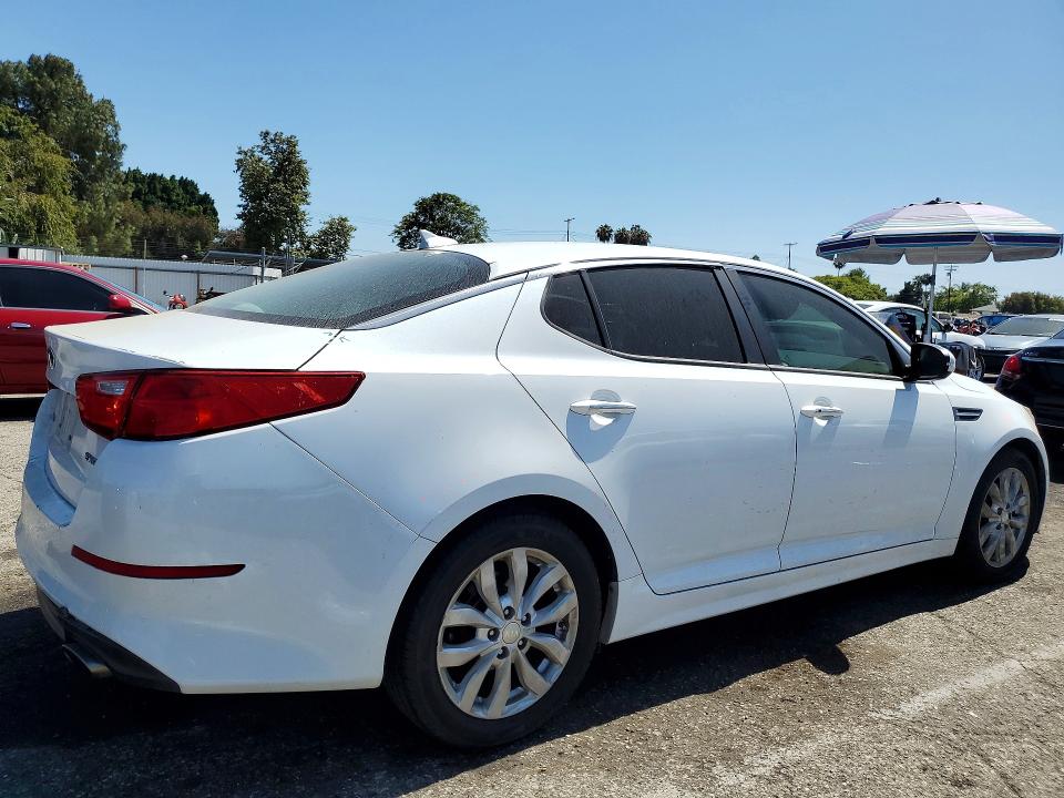2014 Kia Optima VIN 5XXGN4A71EG348706 COPART salvage auction — REAR END, Ca - Salvage Certificate, sold $1,750 on 2026-07-24 (photo 3)