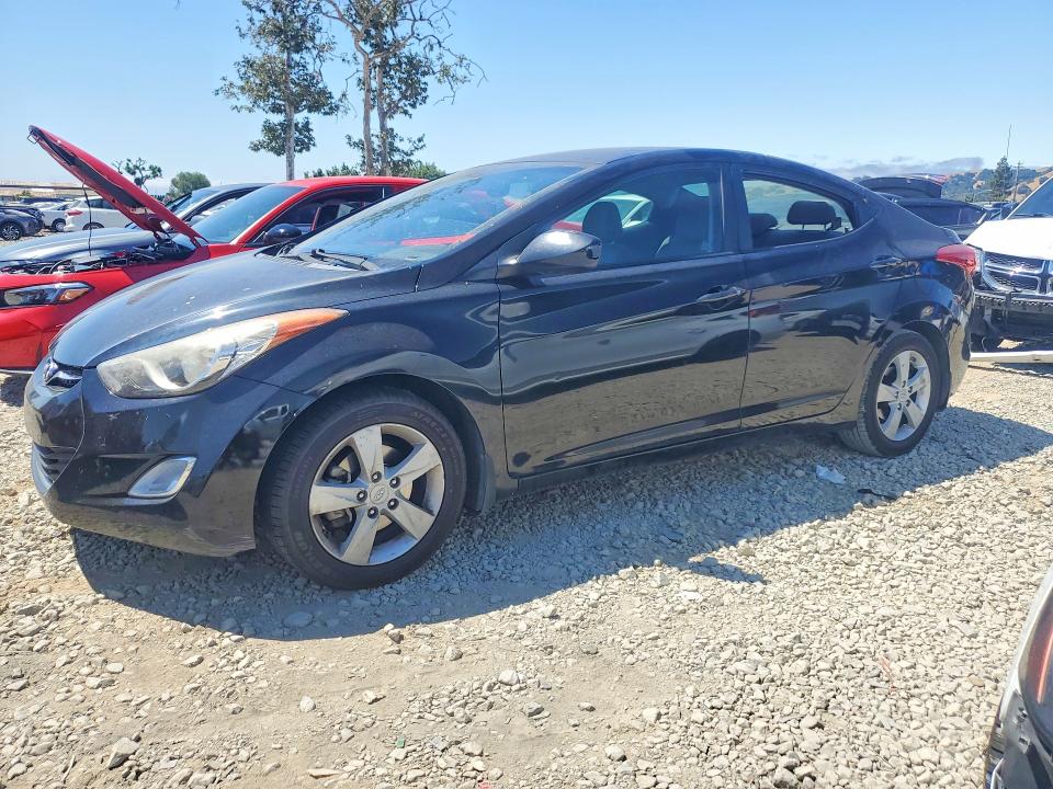 2013 Hyundai Elantra VIN KMHDH4AE3DU533496 COPART salvage auction — VANDALISM, Ca - Salvage Certificate, sold $725 on 2026-07-16 (photo 1)
