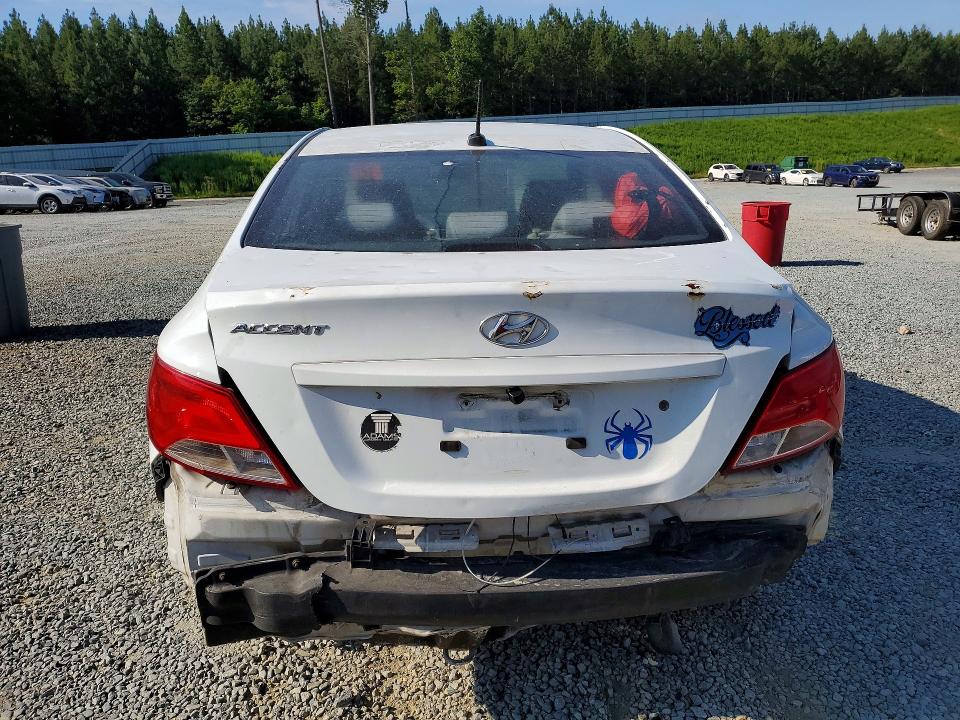 2015 Hyundai Accent VIN KMHCT4AE6FU799463 COPART salvage auction — FRONT END, Nc - Salvage Certificate Of Title, sold $725 on 2026-07-16 (photo 6)