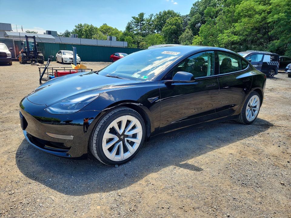 2022 Tesla Model 3 VIN 5YJ3E1EB9NF289354 COPART salvage auction — UNDERCARRIAGE, NY - CERTIFICATE OF TITLE, sold $13,000 on 2026-07-08 (photo 1)