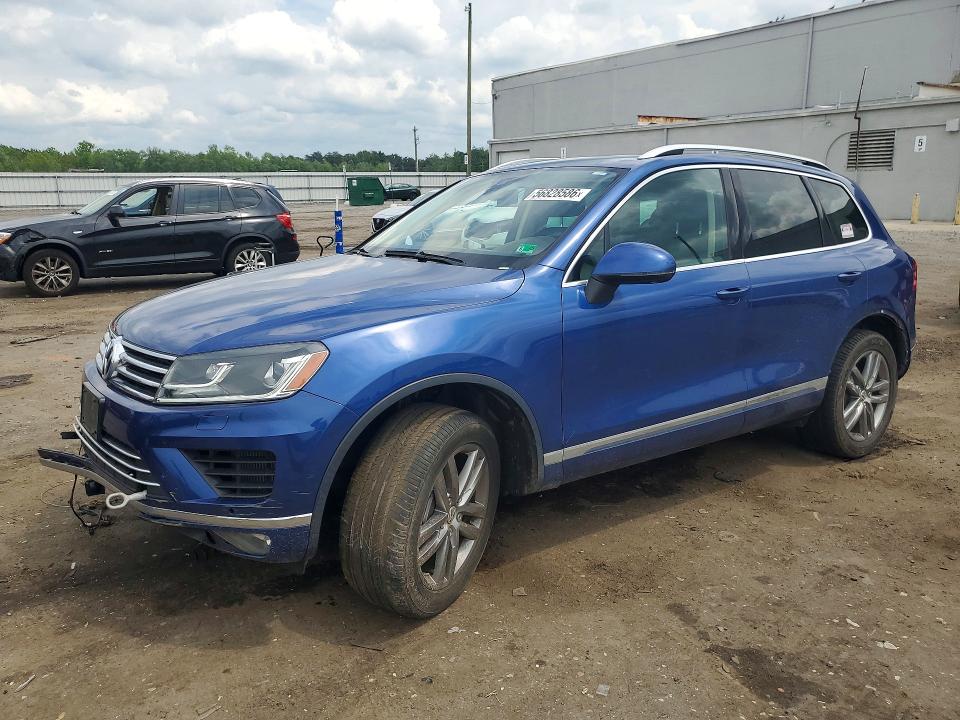 2016 Volkswagen Touareg VIN WVGEP9BP0GD003737 COPART salvage auction — FRONT END, VA - CERT OF TITLE - SALVAGE, sold $2,850 on 2026-07-08 (photo 1)