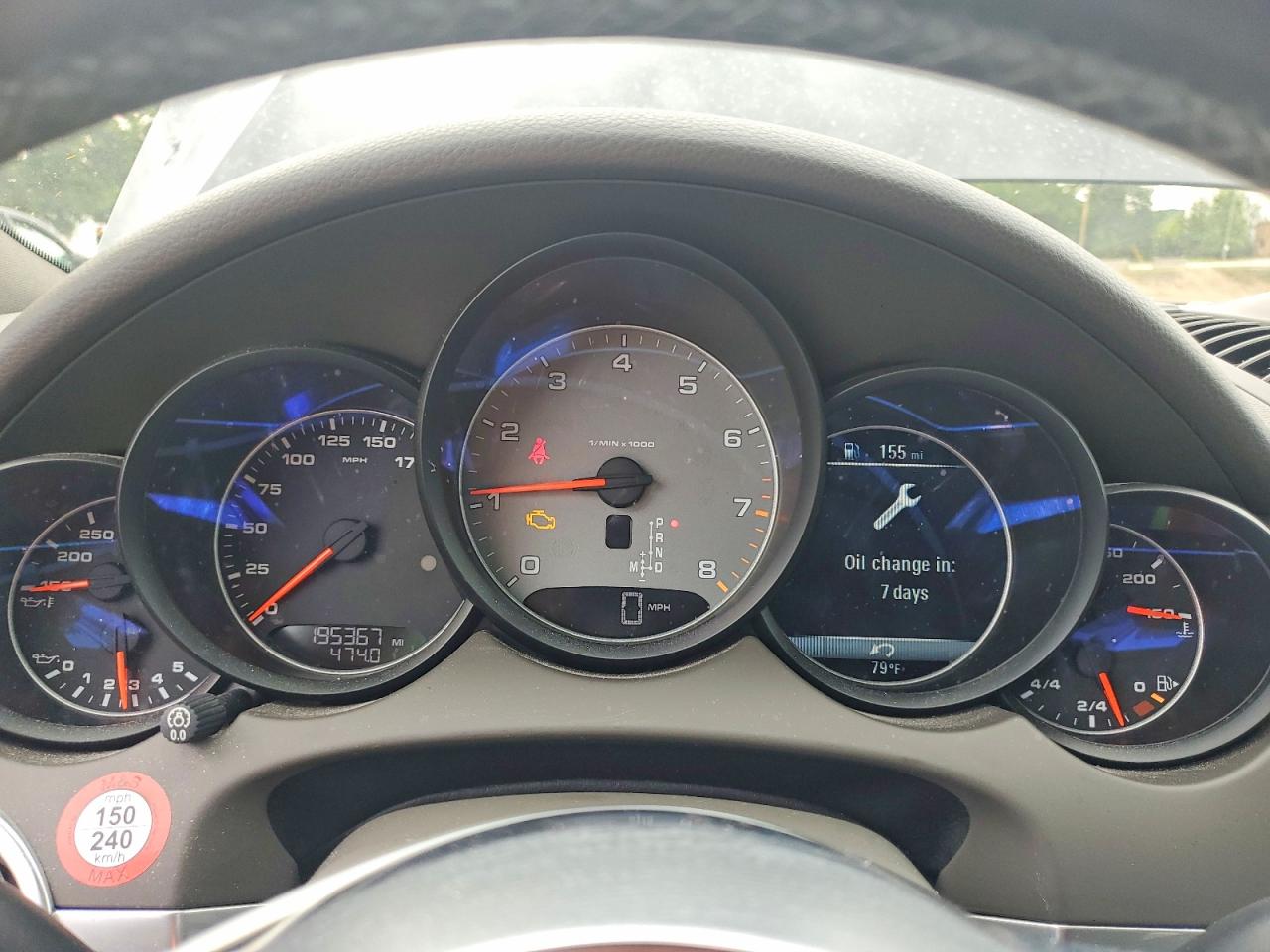 2017 Porsche Cayenne VIN WP1AB2A25HLA51108 COPART salvage auction — Minor Dent/Scratches, TN - CERTIFICATE OF TITLE (P), sold $6,700 on 2026-07-06 (photo 9)