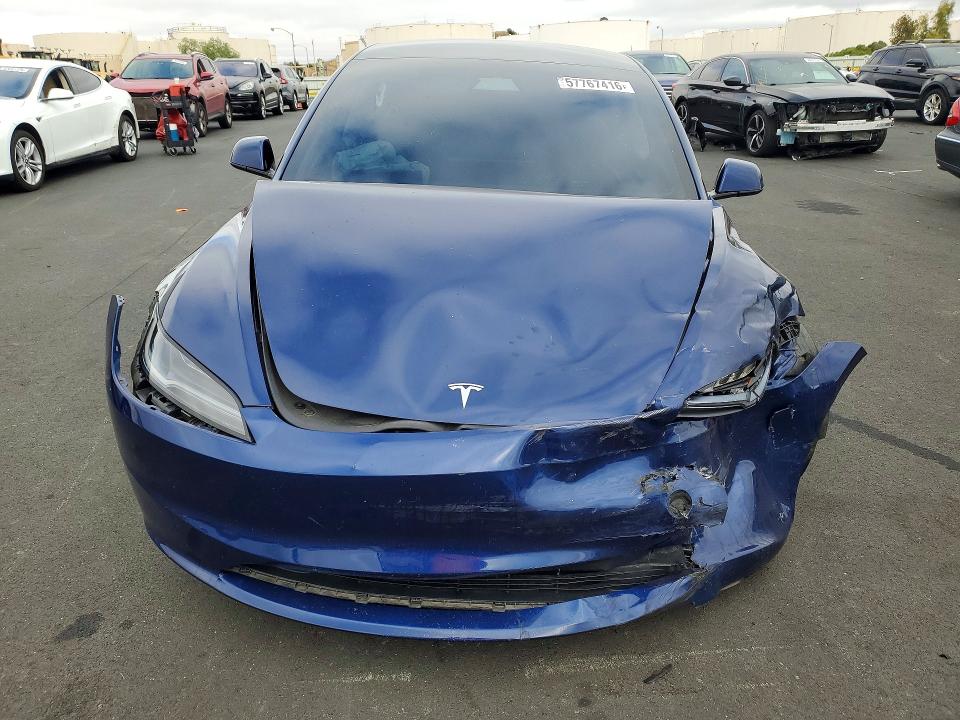 2024 Tesla VIN 5YJ3E1EA8RF743994 COPART salvage auction — FRONT END, Ca - Salvage Certificate, sold $8,300 on 2026-07-22 (photo 5)