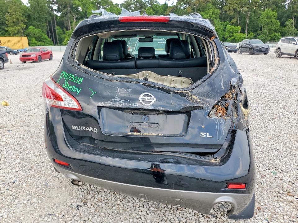 2013 Nissan Murano VIN JN8AZ1MU6DW205097 COPART salvage auction — REAR END, Tx - Salvage Vehicle Title, sold $850 on 2026-07-17 (photo 6)