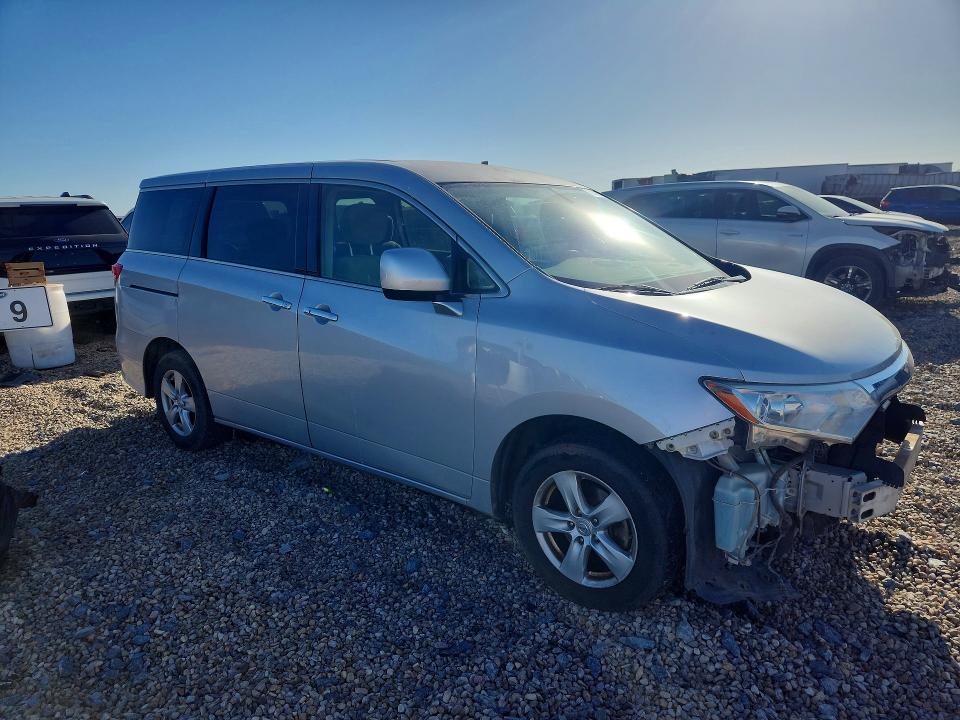 2014 Nissan Quest VIN JN8AE2KP3E9100693 COPART salvage auction — FRONT END, Tx - Salvage Vehicle Title, sold $325 on 2026-07-21 (photo 4)