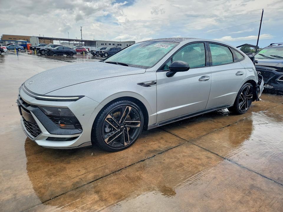 2024 Hyundai Sonata VIN KMHL54JC5RA387145 COPART salvage auction — REAR END, TX - SALVAGE VEHICLE TITLE, sold $9,100 on 2026-07-30 (photo 1)