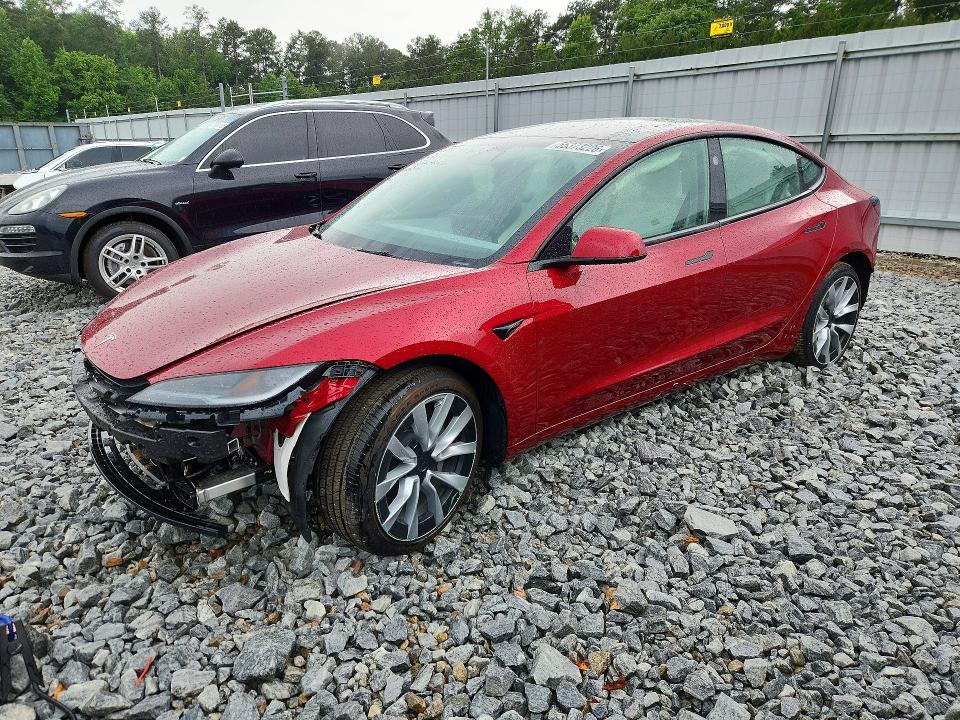 2025 Tesla Model 3 VIN 5YJ3E1EA9SF041012 COPART salvage auction — FRONT END, Ga - Cert Of Title-Salvage, sold $5,500 on 2026-07-23 (photo 1)