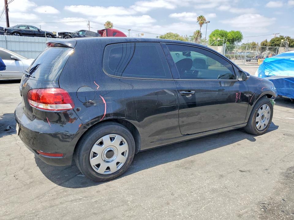 2012 Volkswagen Golf VIN WVWAB7AJ1CW191301 COPART salvage auction — FRONT END, Ca - Salvage Certificate, sold $375 on 2026-07-09 (photo 3)