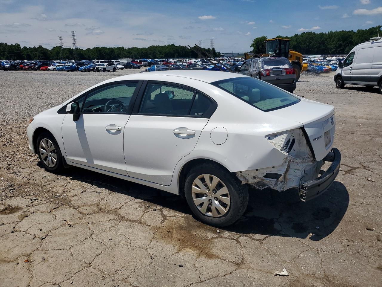 2012 Honda Civic VIN 19XFB2F53CE109809 COPART salvage auction — Rear End, TN - SALVAGE CERTIFICATE, sold $3,750 on 2026-07-09 (photo 2)