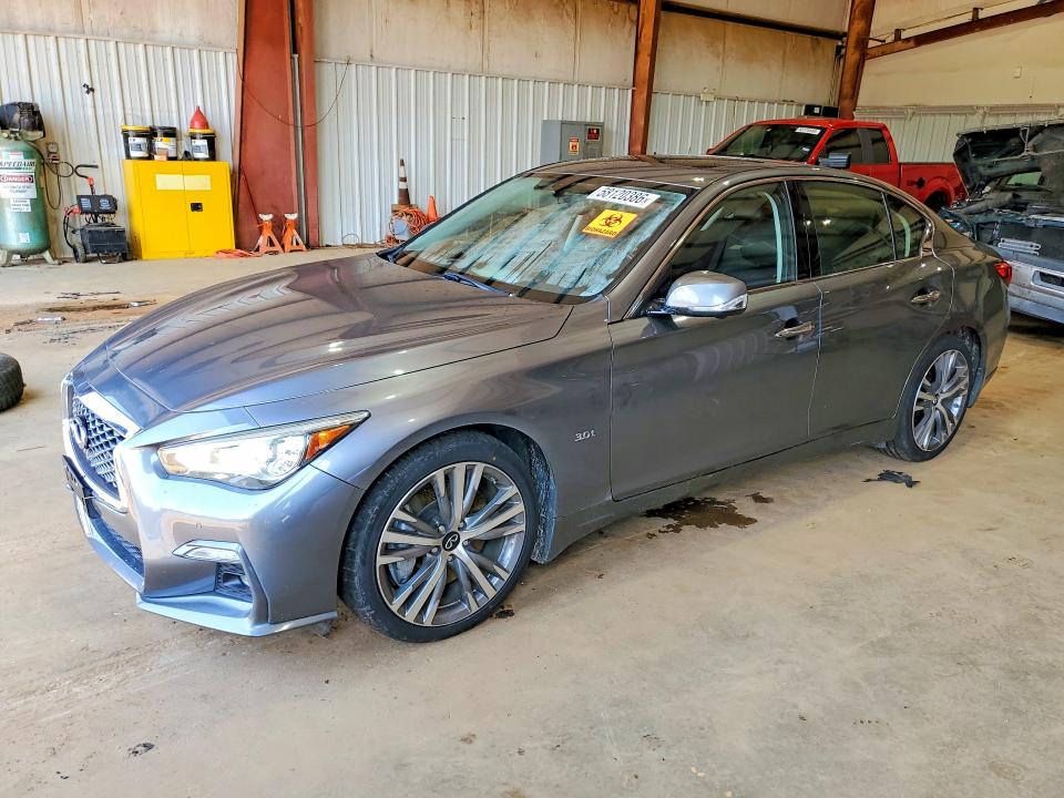 2019 Infiniti VIN JN1EV7AR6KM592323 COPART salvage auction — WATER/FLOOD, TX - SALVAGE TITLE-FLOOD DAMAGE (P), sold $7,300 on 2026-07-20 (photo 1)
