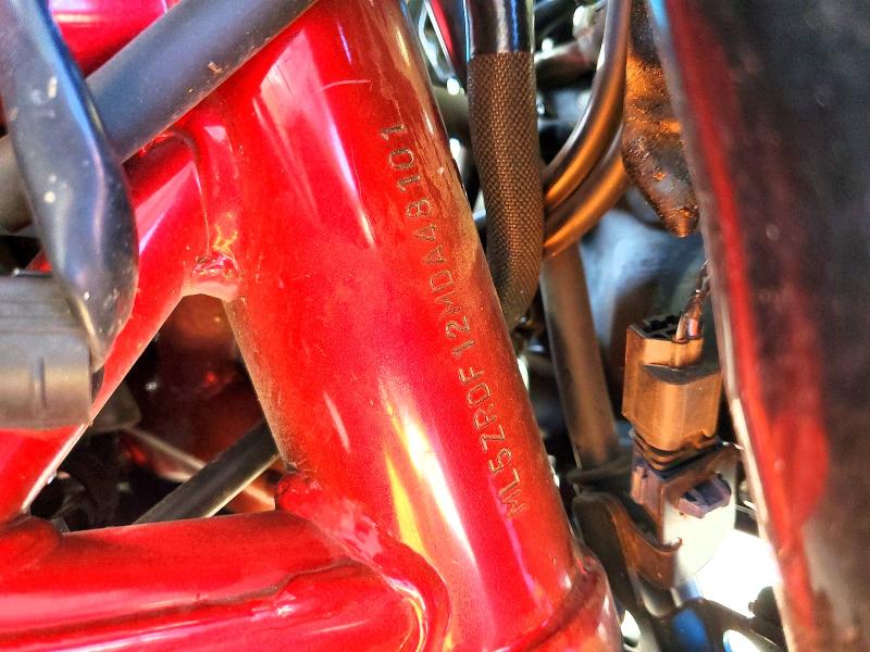 2021 Kawasaki Zr VIN ML5ZRDF12MDA48101 COPART salvage auction — SIDE, Ca - Salvage Certificate, sold $3,450 on 2026-07-09 (photo 9)