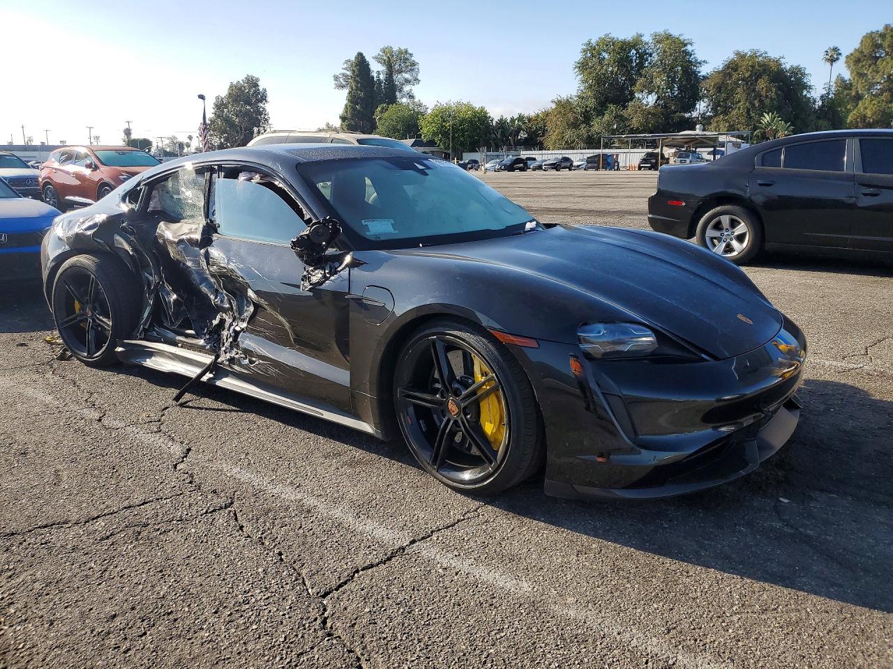 2021 Porsche Taycan VIN WP0AC2Y1XMSA62894 COPART salvage auction — Side, CA - SALVAGE CERTIFICATE, sold $27,250 on 2026-08-14 (photo 4)