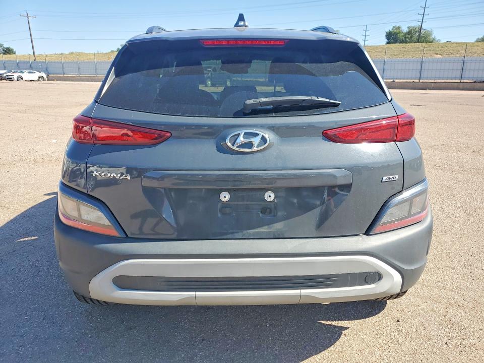 2023 Hyundai Kona VIN KM8K6CABXPU985687 COPART salvage auction — HAIL, Co - Certificate Of Title, sold $275 on 2026-07-27 (photo 6)