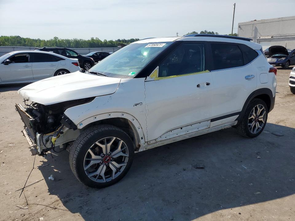 2021 Kia Seltos VIN KNDETCA23M7106602 COPART salvage auction — FRONT END, Va - Cert Of Title - Salvage, sold $3,100 on 2026-07-15 (photo 1)
