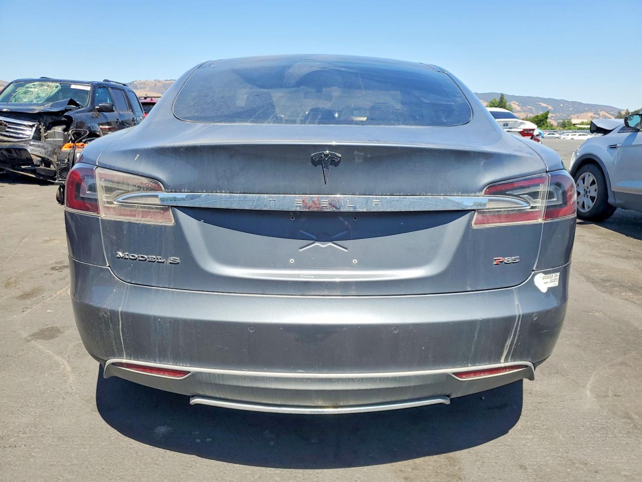 2013 Tesla Model S VIN 5YJSA1CP4DFP23684 COPART salvage auction — Front End, CA - SALVAGE CERTIFICATE, sold $2,500 on 2026-06-30 (photo 6)