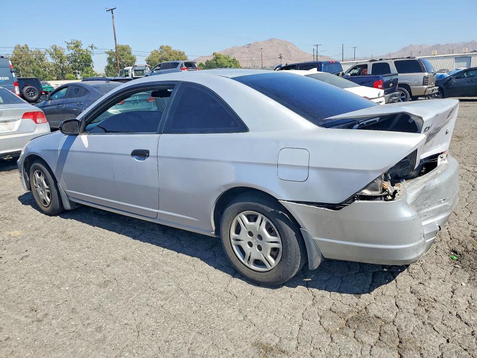 2001 Honda Civic VIN 1HGEM22551L007252 COPART salvage auction — REAR END, Ca - Salvage Certificate, sold $400 on 2026-07-02 (photo 2)