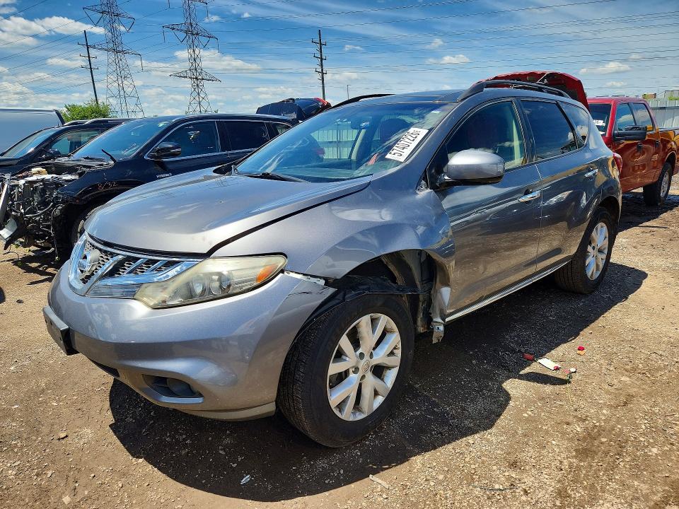 2013 Nissan Murano VIN JN8AZ1MW0DW312132 COPART salvage auction — ALL OVER, Il - Salvage Certificate, sold $525 on 2026-07-21 (photo 1)