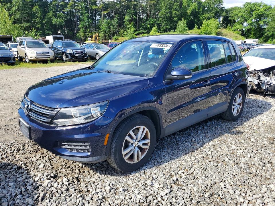 2013 Volkswagen Tiguan VIN WVGBV3AX2DW072226 COPART salvage auction — MINOR DENT/SCRATCHES, Ma - Certificate Of Title (P), sold $1,950 on 2026-07-29 (photo 1)
