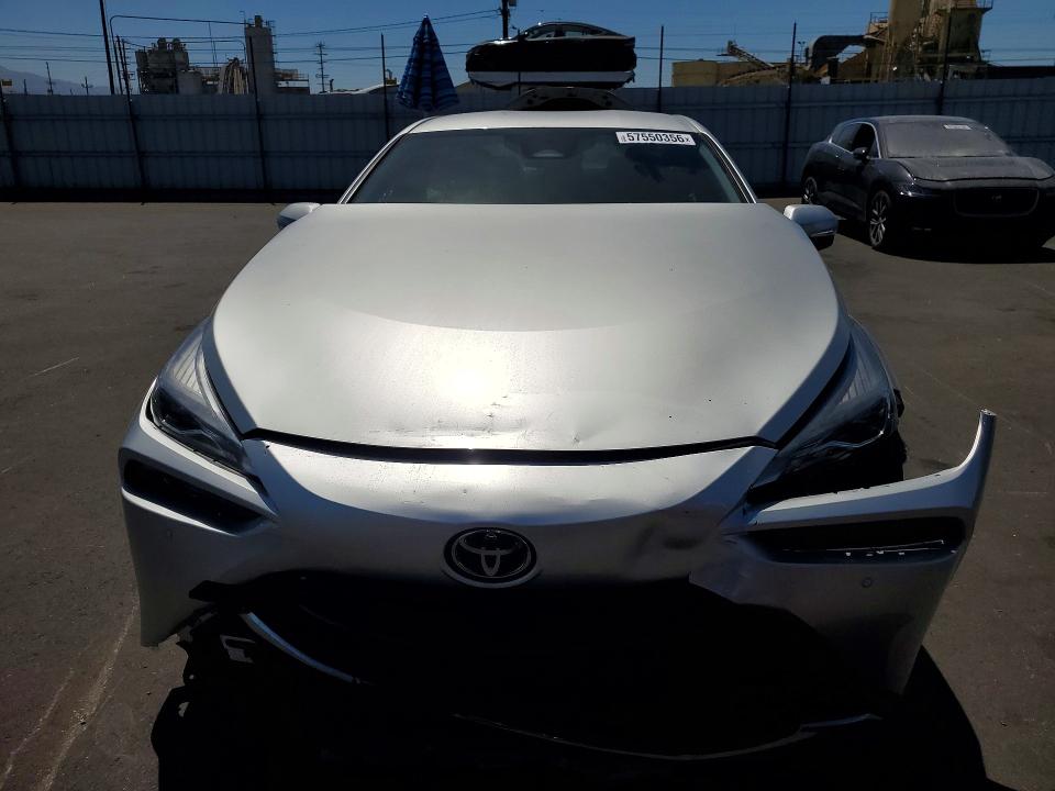 2024 Toyota Mirai VIN JTDAAAAA4RA011699 COPART salvage auction — FRONT END, Ca - Dis/Dlr/Exp Only Clean Title (P), sold $6,200 on 2026-07-08 (photo 5)