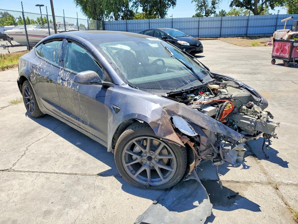 2023 Tesla Model 3 VIN 5YJ3E1EA5PF621252 COPART salvage auction — FRONT END, Ca - Salvage Certificate, sold $1,600 on 2026-07-13 (photo 4)