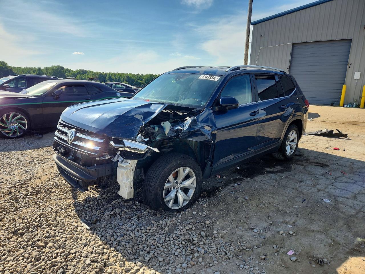 2019 Volkswagen Atlas VIN 1V2UR2CAXKC565802 COPART salvage auction — Front End, TN - SALVAGE CERTIFICATE, sold $1,950 on 2026-07-09 (photo 1)