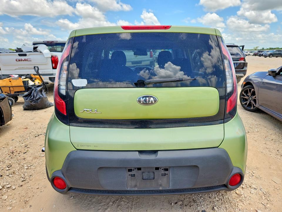 2015 Kia Soul VIN KNDJN2A2XF7807143 COPART salvage auction — VANDALISM, Tx - Salvage Vehicle Title, sold $2,150 on 2026-07-16 (photo 6)