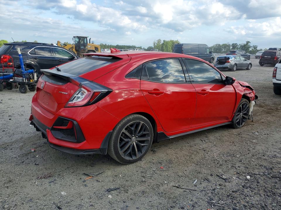 2021 Honda VIN SHHFK7G43MU200222 COPART salvage auction — FRONT END, Va - Cert Of Title - Salvage, sold $5,500 on 2026-07-22 (photo 3)