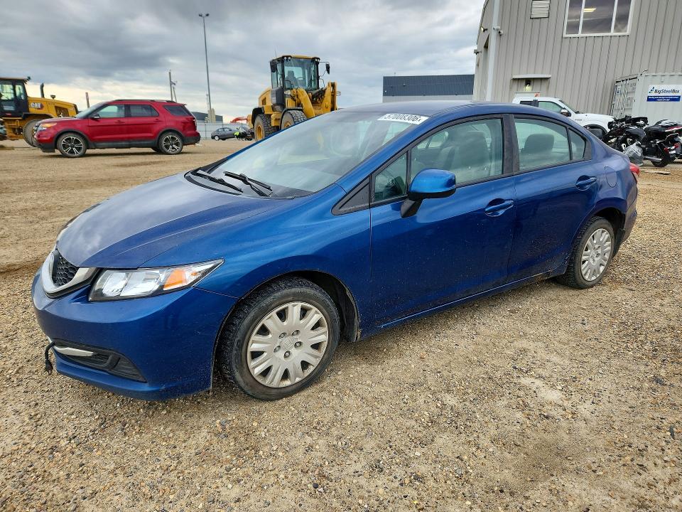 2013 Honda Civic VIN 2HGFB2F43DH004752 COPART salvage auction — REAR END, Ab - Oop - Salvage, sold $1,600 on 2026-07-09 (photo 1)