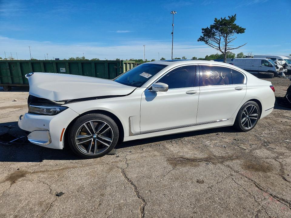 2021 BMW 7er VIN WBA7U2C02MCF93326 COPART salvage auction — FRONT END, MI - SCRAP CERTIFICATE OF TITLE, sold $10,600 on 2026-07-24 (photo 1)