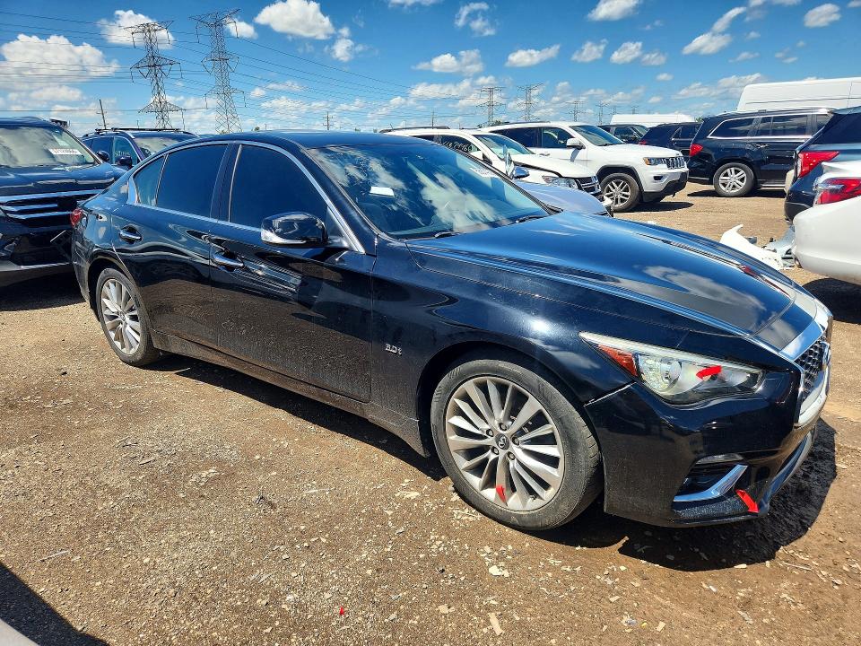 2018 Infiniti Q50 VIN JN1EV7AR6JM433316 COPART salvage auction — SIDE, Il - Salvage Certificate, sold $4,500 on 2026-07-23 (photo 4)