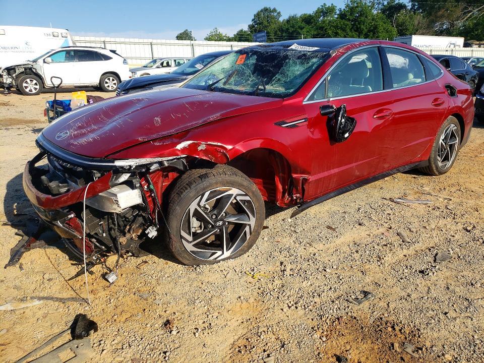 2025 Hyundai Sonata VIN KMHL14JA4SA431376 COPART salvage auction — ROLLOVER, Va - Cert Of Title - Salvage, sold $100 on 2026-07-24 (photo 1)