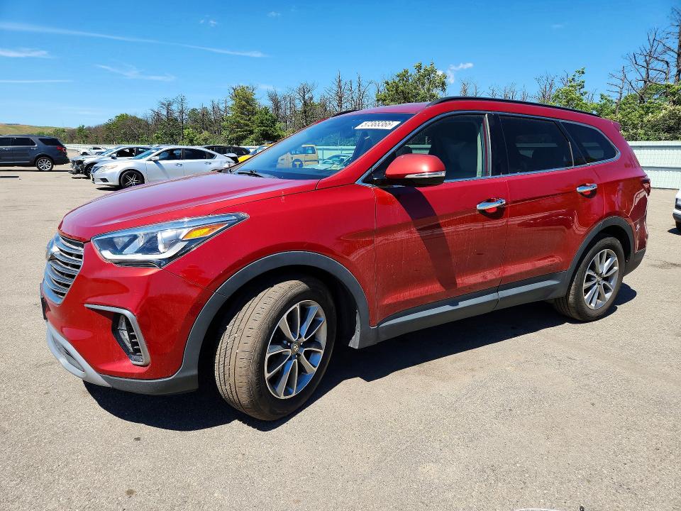 2017 Hyundai Santa fe VIN KM8SN4HF7HU235358 COPART salvage auction — SIDE, NY - MV-907A SALVAGE CERTIFICATE, sold $1,850 on 2026-07-20 (photo 1)