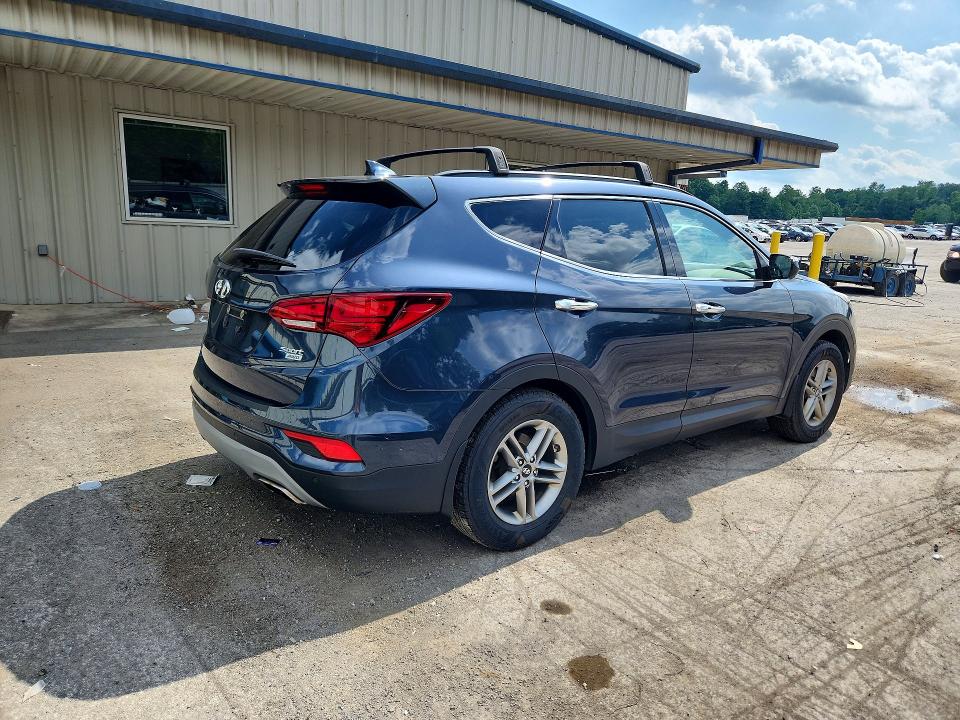 2018 Hyundai Santa fe VIN 5NMZUDLB2JH100991 COPART salvage auction — REAR END, Pa - Certificate Of Salvage, sold $3,450 on 2026-07-02 (photo 3)
