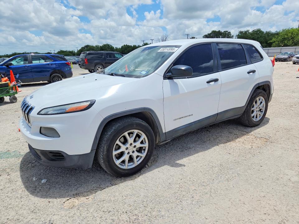 2015 Jeep Cherokee VIN 1C4PJMAB1FW588371 COPART salvage auction — SIDE, Tx - Salvage Vehicle Title, sold $1,800 on 2026-07-02 (photo 1)