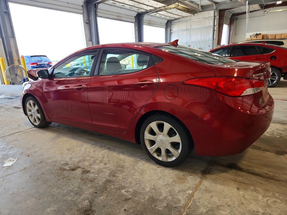 2012 Hyundai Elantra VIN KMHDH4AE7CU308884 COPART salvage auction — HAIL, Ne - Cert Of Title-Salvage, sold $575 on 2026-07-07 (photo 2)