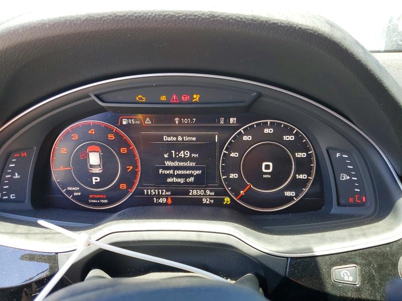 2017 Audi Q7 VIN WA1LAAF71HD047671 COPART salvage auction — FRONT END, Ca - Salvage Certificate, sold $4,700 on 2026-07-02 (photo 9)