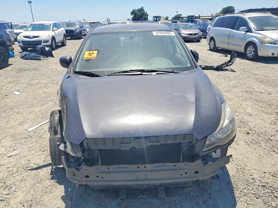 2012 Subaru Impreza VIN JF1GJAC62CH027519 COPART salvage auction — FRONT END, Ca - Salvage Certificate, sold $250 on 2026-07-14 (photo 5)