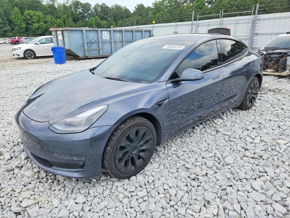 2023 Tesla Model 3 VIN 5YJ3E1EA2PF400272 COPART salvage auction — SIDE, Ga - Cert Of Title-Salvage, sold $11,500 on 2026-07-14 (photo 1)