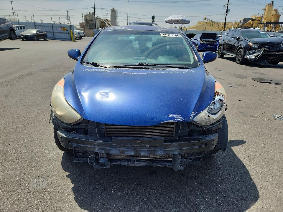 2013 Hyundai Elantra VIN KMHDH4AE7DU836216 COPART salvage auction — FRONT END, Ca - Salvage Certificate, sold $1,300 on 2026-07-06 (photo 5)