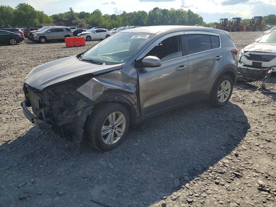 2018 Kia Sportage VIN KNDPMCACXJ7393429 COPART salvage auction — FRONT END, Pa - Certificate Of Salvage, sold $2,300 on 2026-07-15 (photo 1)