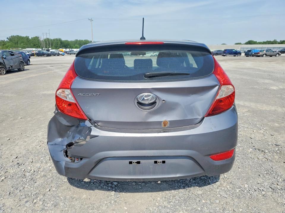2013 Hyundai Accent VIN KMHCU5AE3DU138358 COPART salvage auction — REAR END, Ny - Mv-907A Salvage Certificate, sold $500 on 2026-07-20 (photo 6)
