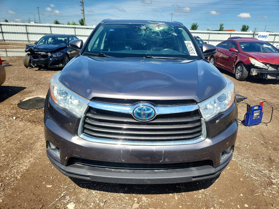 2015 Toyota Highlander VIN 5TDDCRFHXFS008560 COPART salvage auction — ROOF, Il - Salvage Certificate, sold $5,700 on 2026-07-28 (photo 5)
