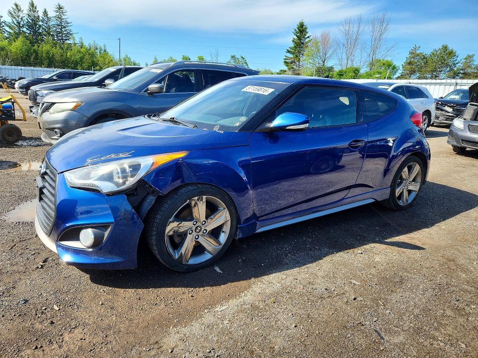 2016 Hyundai Veloster VIN KMHTC6AE1GU273450 COPART salvage auction — SIDE, On - Permit Rebuilt - Unfit, sold $1,300 on 2026-07-28 (photo 1)