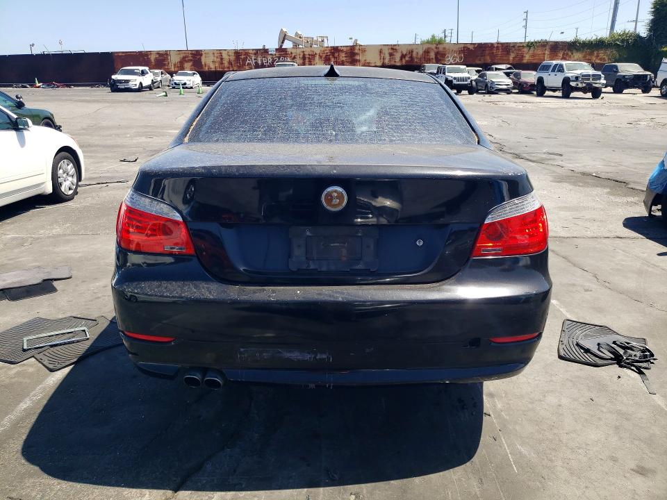 2009 BMW 5 series VIN WBANU53569C117699 COPART salvage auction — REAR END, CA - SALVAGE CERTIFICATE, sold $400 on 2026-07-15 (photo 6)