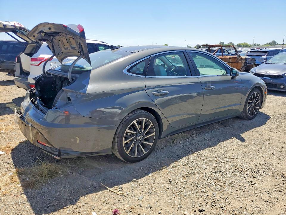 2021 Hyundai Sonata VIN 5NPEH4J20MH080060 COPART salvage auction — REAR END, Ca - Salvage Certificate, sold $8,100 on 2026-07-07 (photo 3)