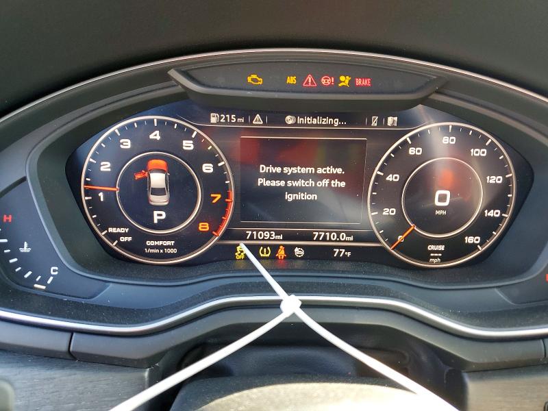 2019 Audi VIN WAUENAF4XKA039485 COPART salvage auction — FRONT END, Ca - Salvage Certificate, sold $5,900 on 2026-07-21 (photo 9)