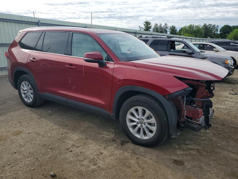 2024 Toyota Highlander VIN 5TDACAB57RS010223 COPART salvage auction — FRONT END, Pa - Certificate Of Salvage, sold $19,300 on 2026-07-10 (photo 4)