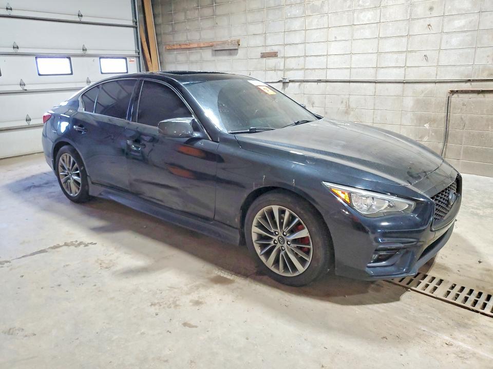 2018 Infiniti Q50 VIN JN1EV7AR3JM430986 COPART salvage auction — SIDE, Mn - Cert Of Title-Salvage, sold $4,200 on 2026-07-07 (photo 4)
