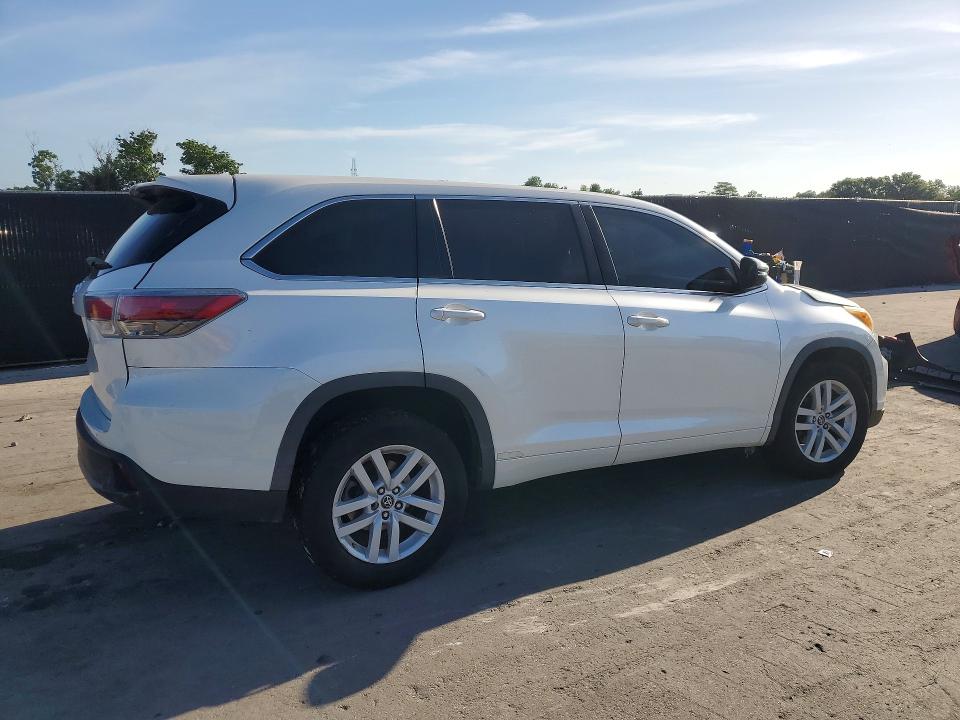 2016 Toyota Highlander VIN 5TDZKRFH5GS166928 COPART salvage auction — FRONT END, FL - CERT OF TITLE SLVG REBUILDABLE, sold $2,600 on 2026-07-02 (photo 3)